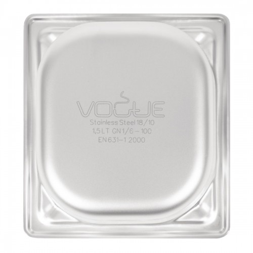 Vogue Heavy Duty Stainless Steel 16 Gastronorm Pan 100mm