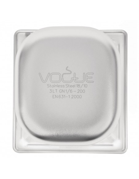 Vogue Heavy Duty Stainless Steel 16 Gastronorm Pan 200mm