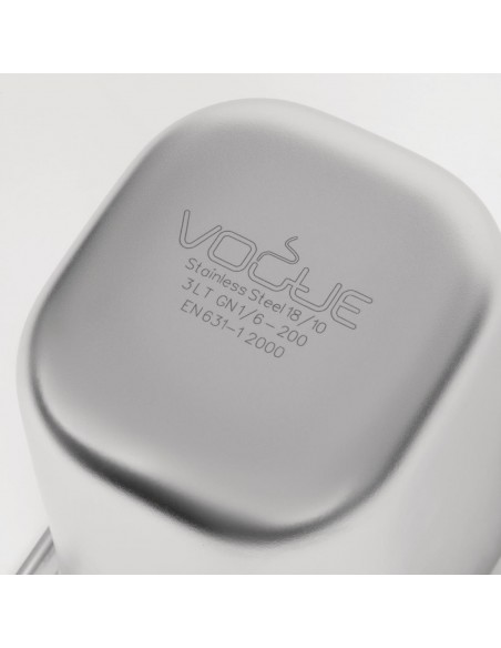 Vogue Heavy Duty Stainless Steel 16 Gastronorm Pan 200mm