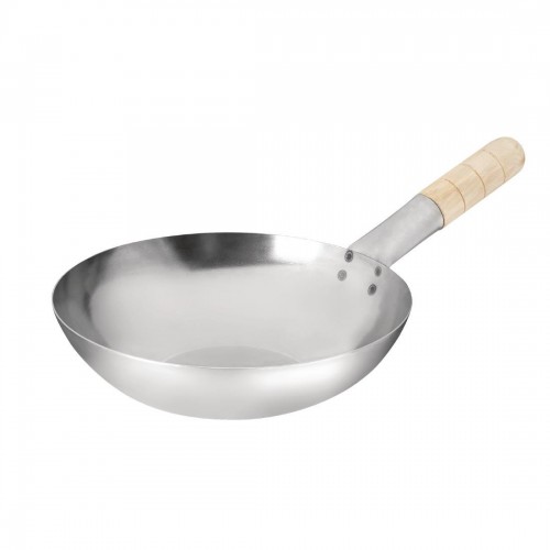 Mild Steel Wok Flat Base 10in