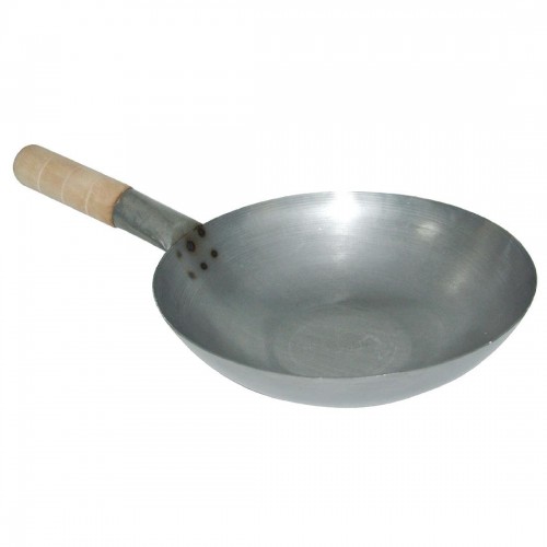 Mild Steel Wok Flat Base 13in