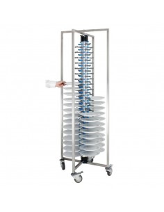 Vogue Mobile Plate Rack 84 Plates 2