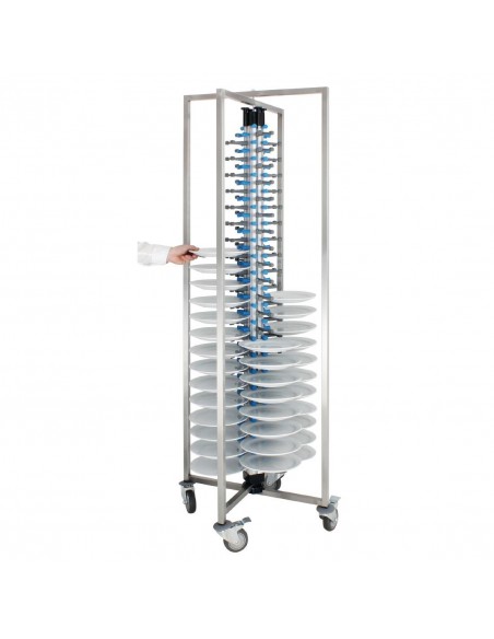 Vogue Mobile Plate Rack 84 Plates