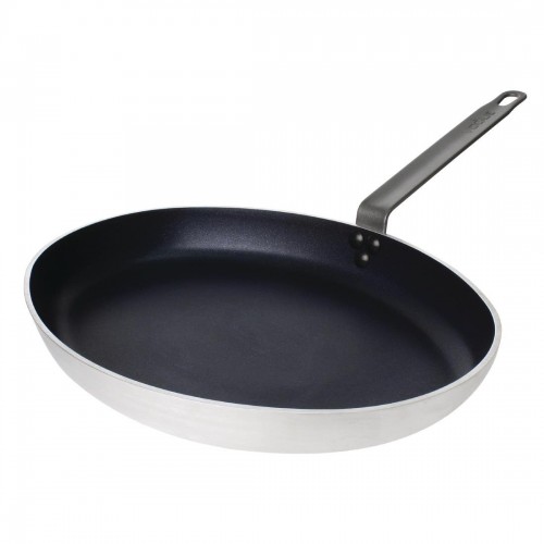 Vogue Non-Stick Aluminium Oval Frypan 400mm