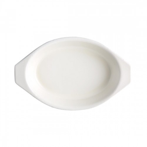 Vogue Oval Orange Cast Iron Gratin Large