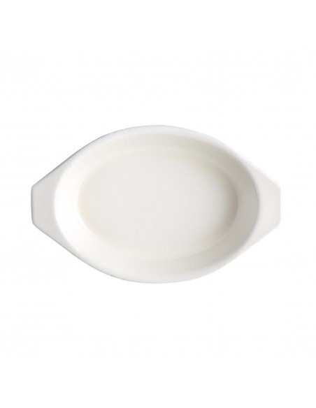 Vogue Oval Orange Cast Iron Gratin Large