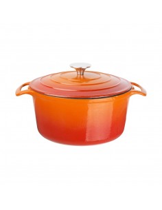 Vogue Round Orange Casserole Dish Large