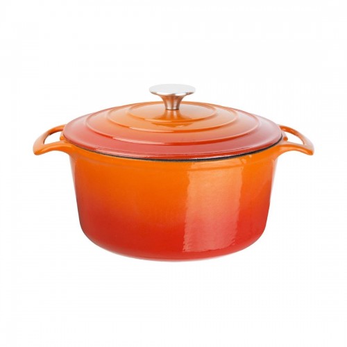 Vogue Round Orange Casserole Dish Large