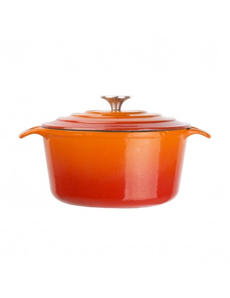 Vogue Round Orange Casserole Dish Large