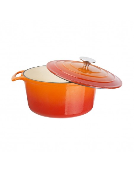Vogue Round Orange Casserole Dish Large