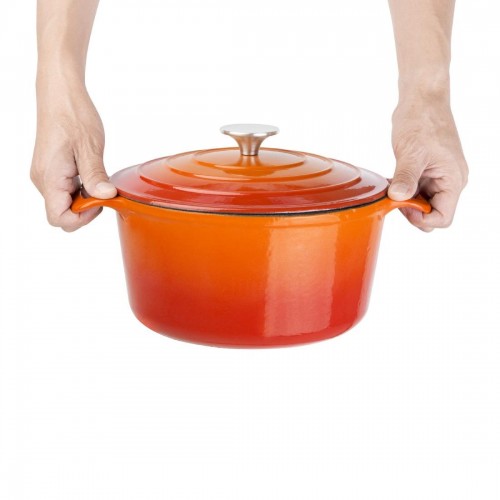 Vogue Round Orange Casserole Dish Large