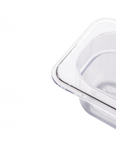 Vogue Polycarbonate 1/9 Gastronorm Container 100mm Clear