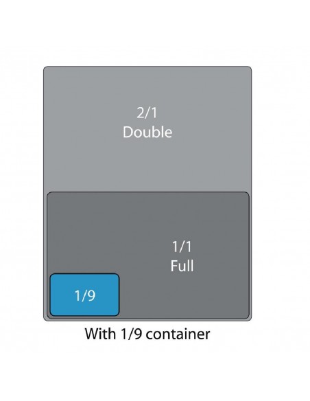 Vogue Polycarbonate 1/9 Gastronorm Container 100mm Clear