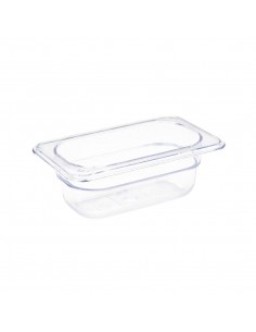 Vogue Polycarbonate 1/9 Gastronorm Container 65mm Clear