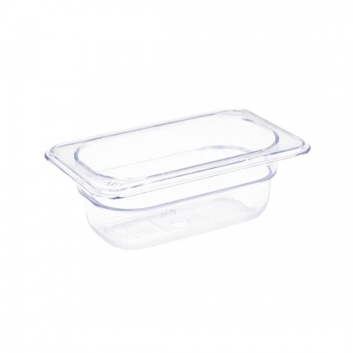 Vogue Polycarbonate 1/9 Gastronorm Container 65mm Clear