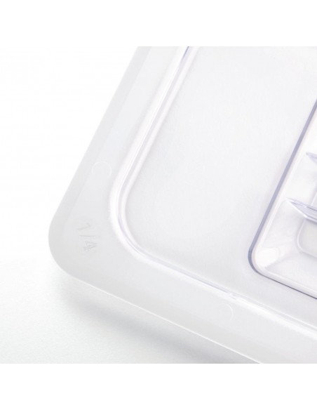 Vogue Polycarbonate 1/4 Gastronorm Lid Clear