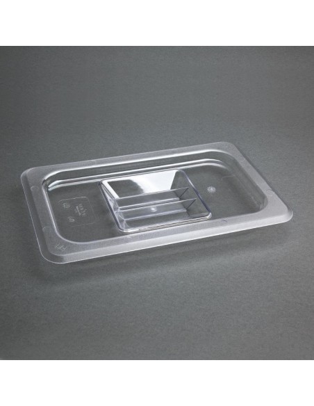 Vogue Polycarbonate 1/4 Gastronorm Lid Clear