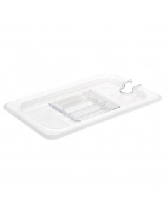 Vogue Polycarbonate 1/4 Gastronorm Lid Notched 2