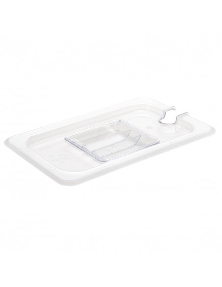 Vogue Polycarbonate 1/4 Gastronorm Lid Notched