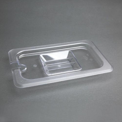 Vogue Polycarbonate 1/4 Gastronorm Lid Notched