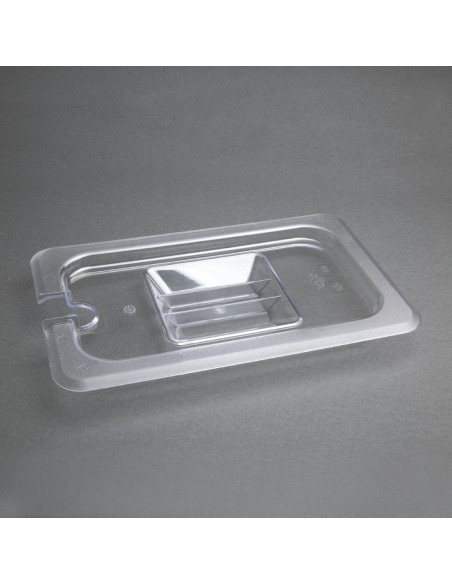 Vogue Polycarbonate 1/4 Gastronorm Lid Notched