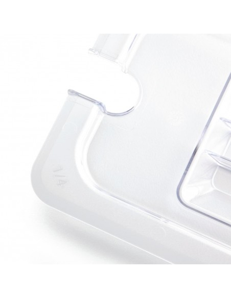 Vogue Polycarbonate 1/4 Gastronorm Lid Notched