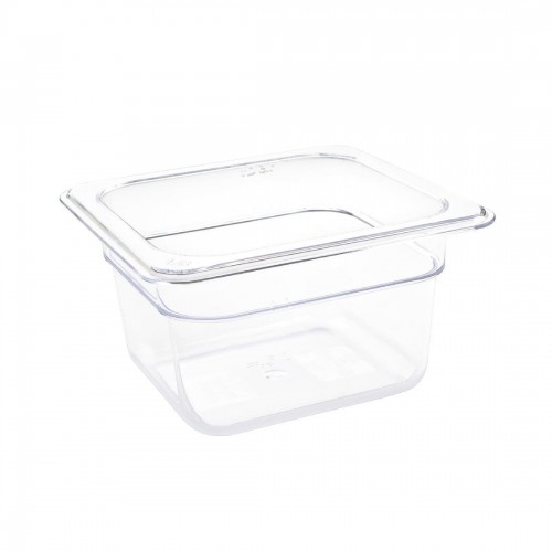 Vogue Polycarbonate 1/6 Gastronorm Container 100mm Clear