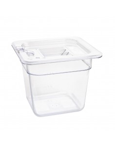 Vogue Polycarbonate 1/6 Gastronorm Container 150mm Clear 2