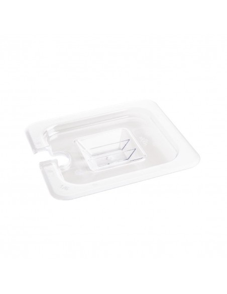 Vogue Polycarbonate 1/6 Gastronorm Lid Notched