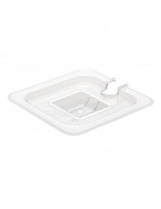 Vogue Polycarbonate 1/6 Gastronorm Lid Notched 2