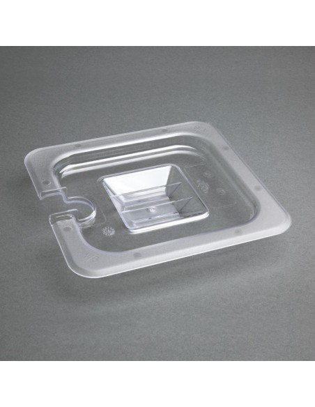 Vogue Polycarbonate 1/6 Gastronorm Lid Notched