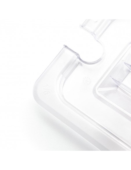 Vogue Polycarbonate 1/6 Gastronorm Lid Notched