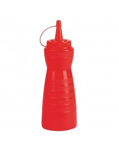 Vogue Red Lidded Sauce Bottle