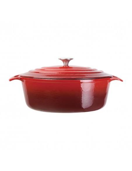 Vogue Oval Red Casserole Dish Large