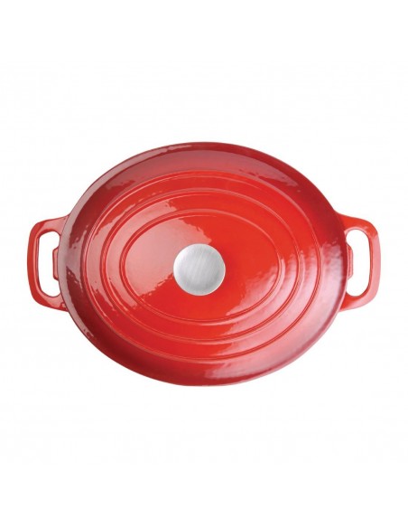 Vogue Oval Red Casserole Dish Large