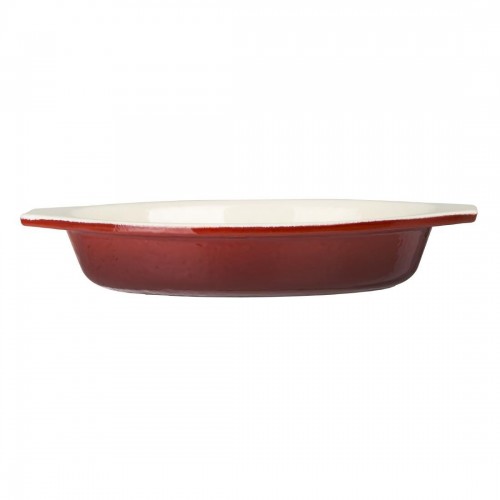 Vogue Oval Red Cast Iron Gratin Dish Large