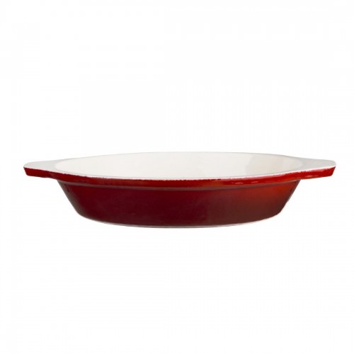 Vogue Round Red Cast Iron Gratin Dish