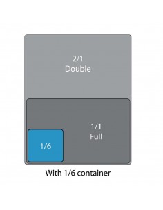 Vogue Set of 4 1/6 Gastronorm Pans & Lids 2