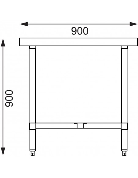 Vogue Stainless Steel Centre Table 1800mm