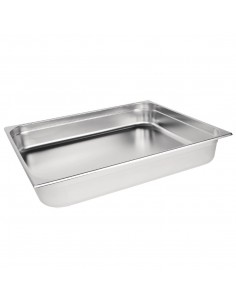 Vogue Stainless Steel 2/1 Gastronorm Pan 100mm