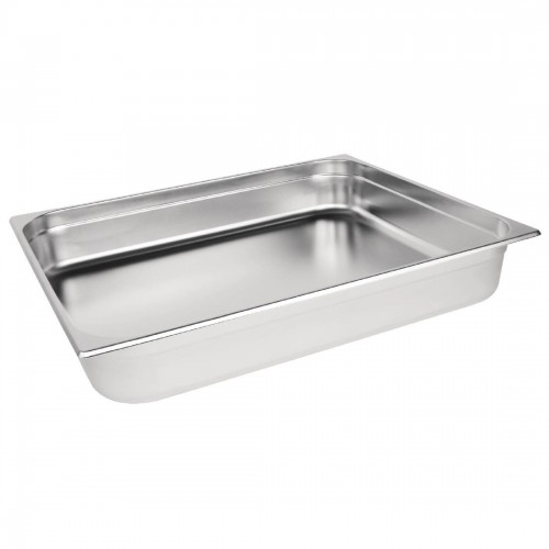 Vogue Stainless Steel 2/1 Gastronorm Pan 100mm