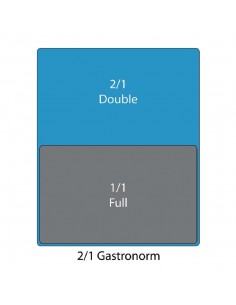 Vogue Stainless Steel 2/1 Gastronorm Pan 100mm 2