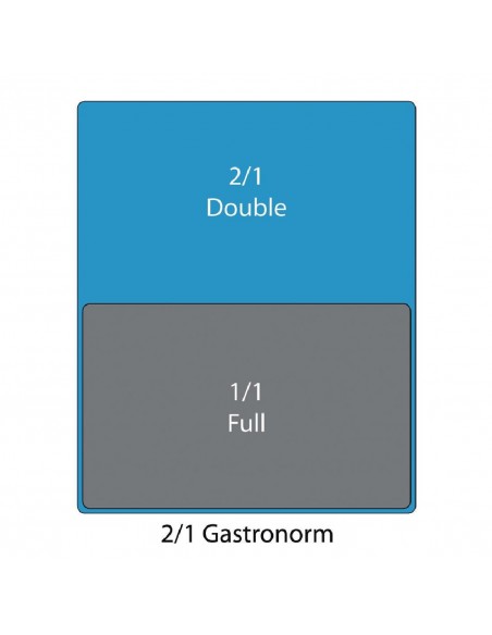 Vogue Stainless Steel 2/1 Gastronorm Pan 100mm