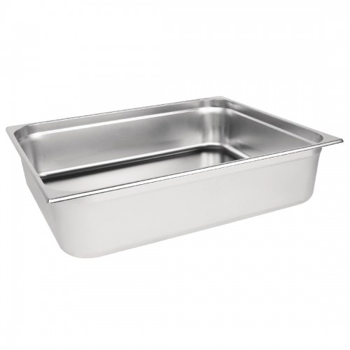 Vogue Stainless Steel 2/1 Gastronorm Pan 150mm