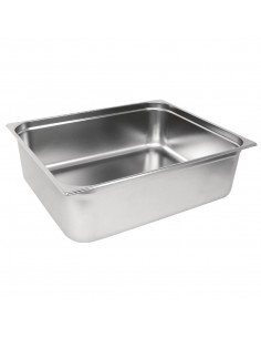 Vogue Stainless Steel GN 2/1 Double Size Gastronorm Pan 200mm