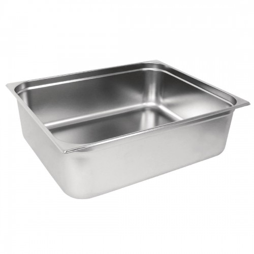Vogue Stainless Steel GN 2/1 Double Size Gastronorm Pan 200mm