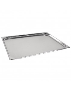 Vogue Stainless Steel GN 2/1 Double Size Gastronorm Pan 20mm