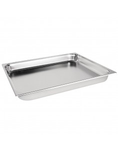Vogue Stainless Steel 2/1 Gastronorm Pan 65mm
