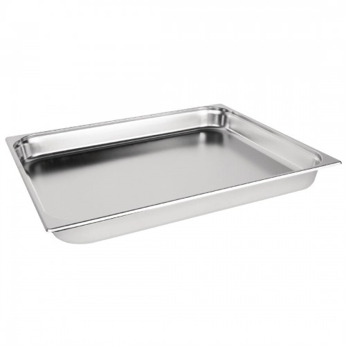 Vogue Stainless Steel 2/1 Gastronorm Pan 65mm