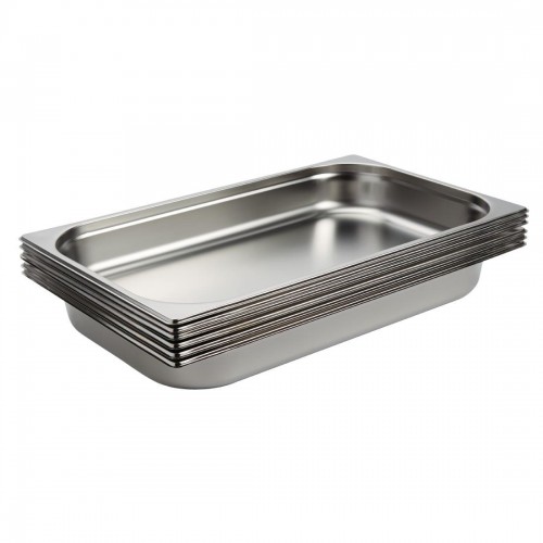 Récipient Gastronorm Inox GN 1/4 - 265x162 Mm - Hauteur 40 Mm - Vogue GM313 - Empilable